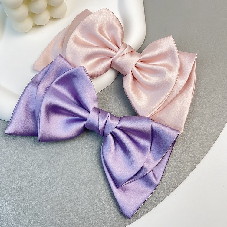 พร้อมส่ง โบว์ติดผมสีอ่อนสดใส ขนาด 10x17x3cm ลายเรียบน่ารัก ผ้านุ่มลื่นงานสวยคุณภาพดี