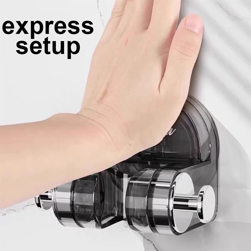 🏠 ที่แขวนฝักบัวสุญญากาศ ขาตั้งฝักบัวอาบน้ํา ชุบเงิน พร้อมที่ดูด ไม่ต้องเจาะ ไม่ทำลายผิวผนัง - รูปที่ 3