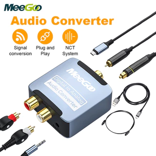MeeGoo ตัวแปลงสัญญาณ สาย optical พร้อมแจ็ค AUX3.5มม อะแดปเตอร์แปลงเสียงดิจิตอล