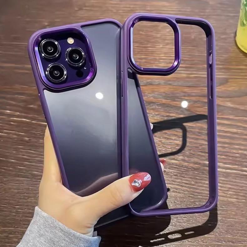เคส ขอบสีหลังใสงานกล่อง iP13 iP13PRO iP13PROMAX iP14 iP14PRO iP14PROMAX IP15 IP15pro IP15promax