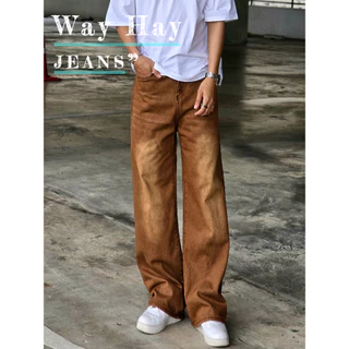 3 สี Baggy jeans กางเกงยีนส์ขากระบอกตรง ทรง ผลิตจากผ้ายีนส์แท้คุณภาพสูง ผ้าหนานุ่มสวมใส่สบาย