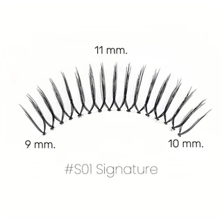 #S01 (Signature 01) 11mm. ขนตาปลอมจับช่อ