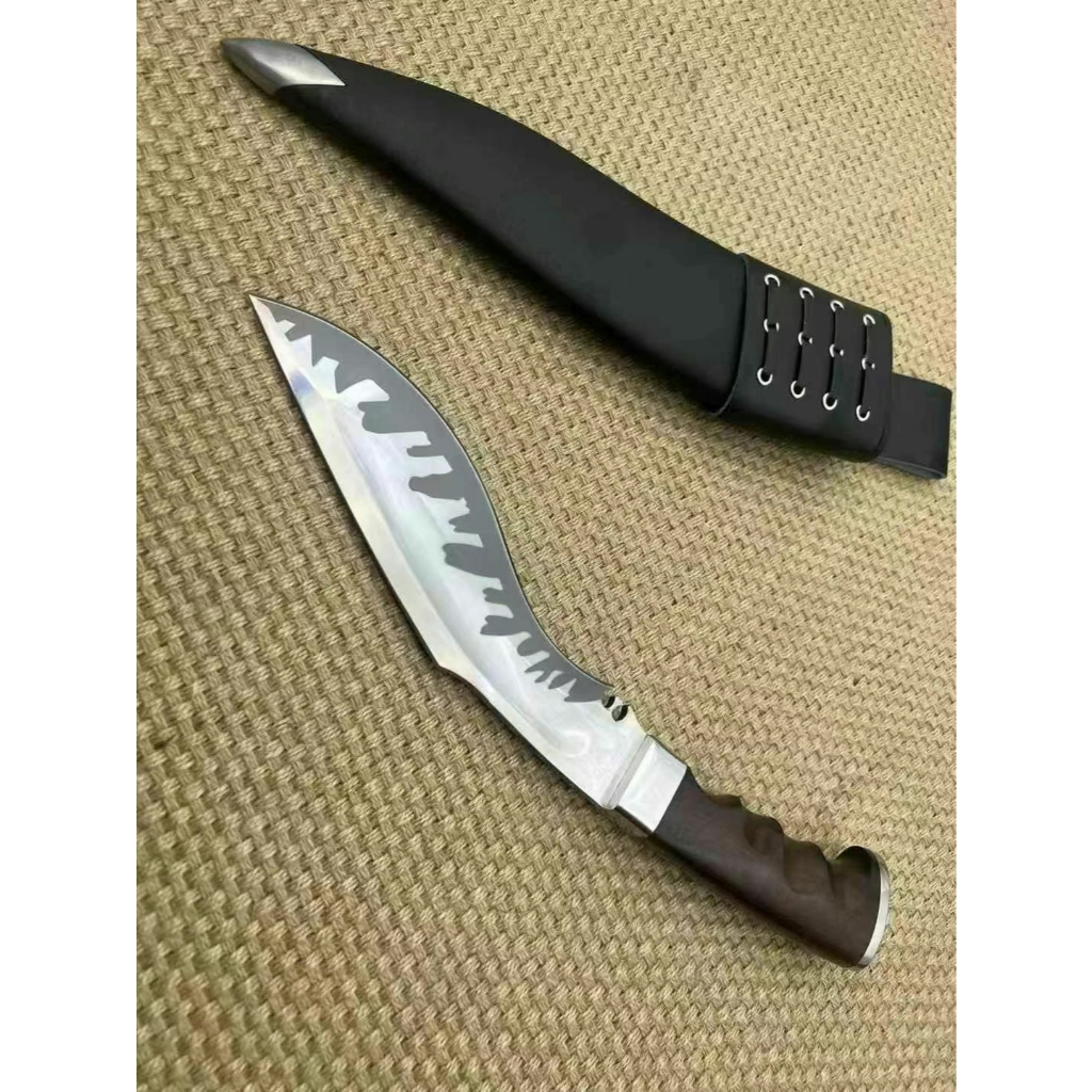 เนปาล - มีดเดินป่า - ความแข็ง: 59 HRC เหล็ก: เหล็ก dc5 - วัสดุก้าน: ไม้สนนำเข้า - รูปที่ 5