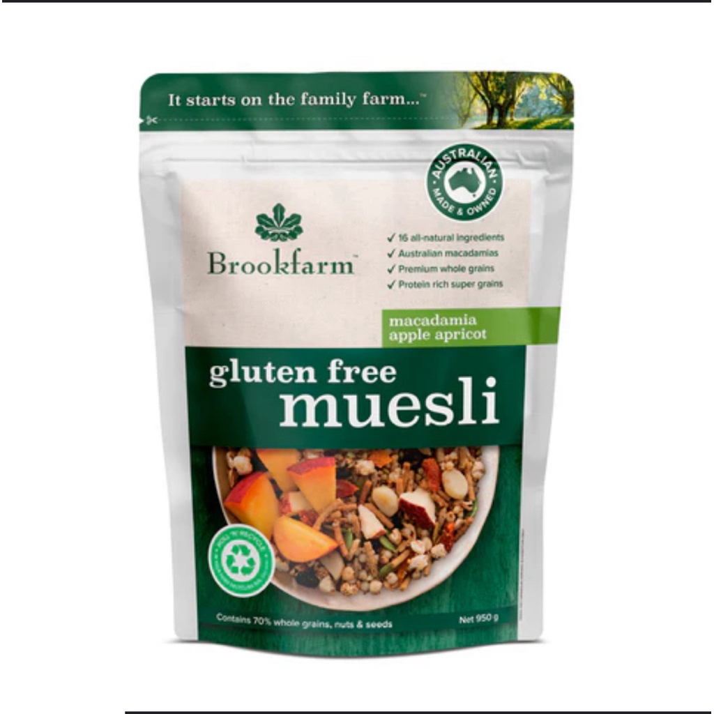 BrookFarm Gluten Free Muesli Cranberry/Nutty Granola Maple&Vanilla/Toasted/Natural Muesli Cranberry&