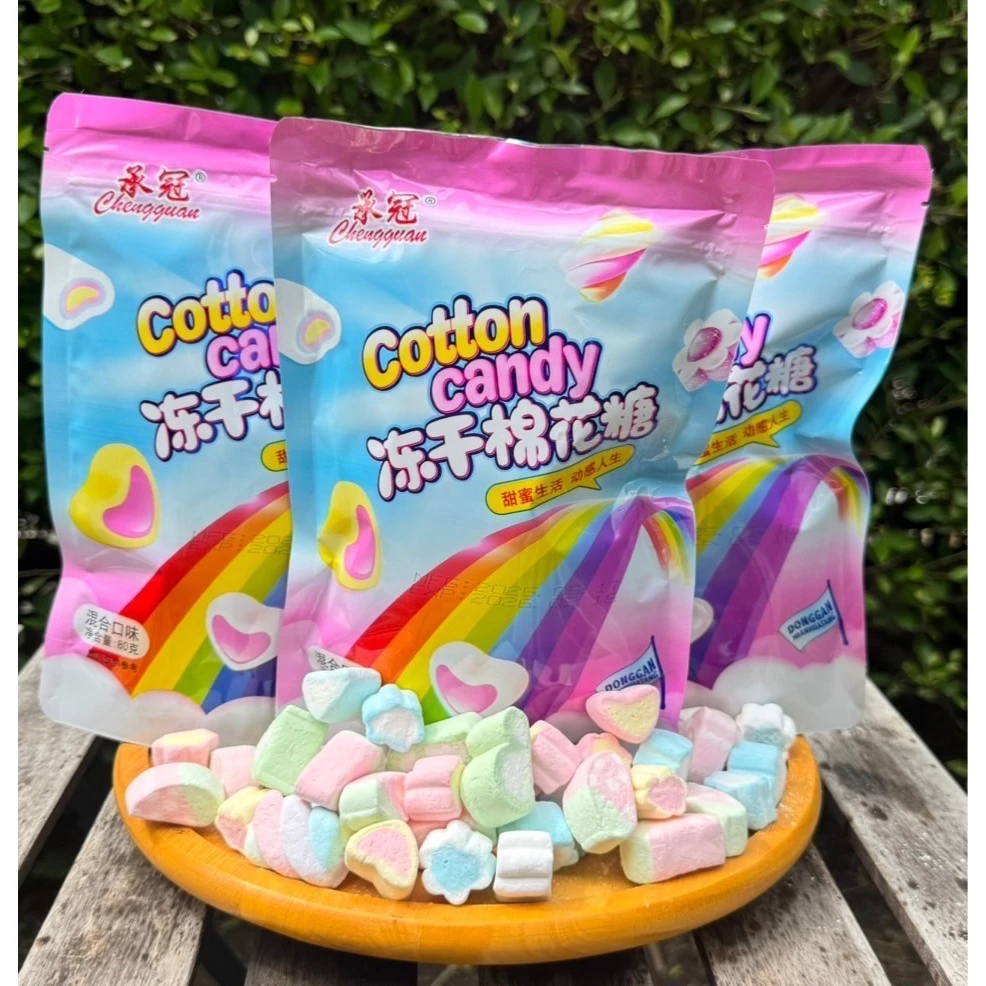 มาร์ชเมลโล่ฟรีซดราย กรอบ อร่อย 2 แถม 1ห่อ ขนาด80กรัม(พร้อมส่ง)