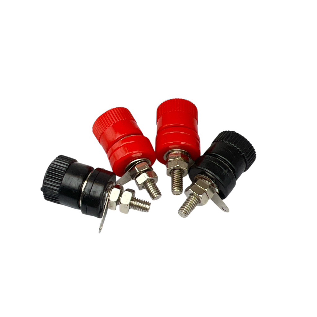 ราคาต่อชิ้น JS-999B Terminal BindingPost รูเสียบ 4 มม. ขั้วต่อสายไฟแบตเตอรี่ พร้อมส่ง