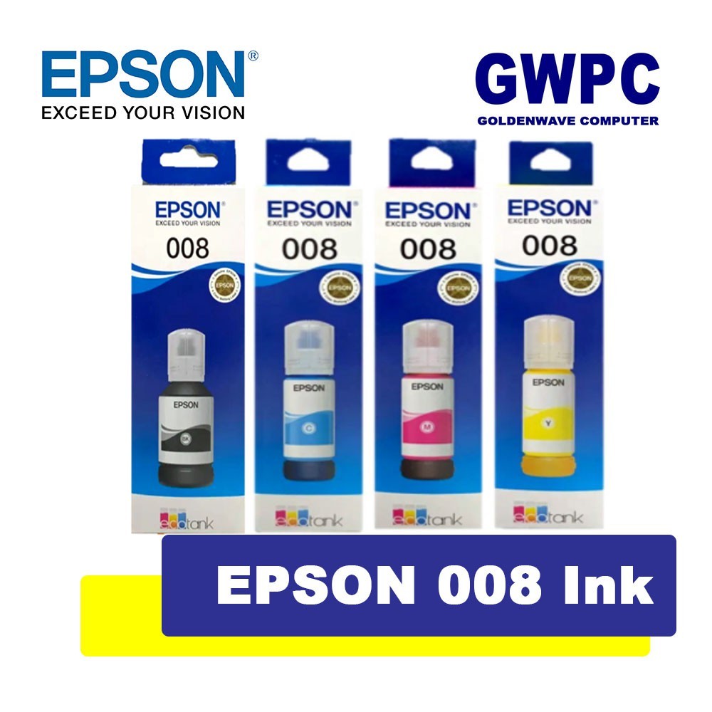 Epson 008 หมึกขวด BK / C / M / Y (T06G100-400)