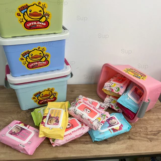 [ส่งด่วน1-2วัน] ทิชชู่เปียก พร้อมกล่องเป็ด 🐣 อเนกประสงค์ สินค้าน่ารัก กล่องใส่ของจุกจิก สีสันสดใส พาสเทลสุดๆ