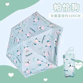 พร้อมส่งในไทยร่มพับมินิสไตล์ญี่ปุ่นSanrioพกพาสะดวกสีสันสวยสดใสน่ารักฝุด!พิเศษสั่งซื้อวันนี้แถมฟรีที่วางมือสุดน่ารัก