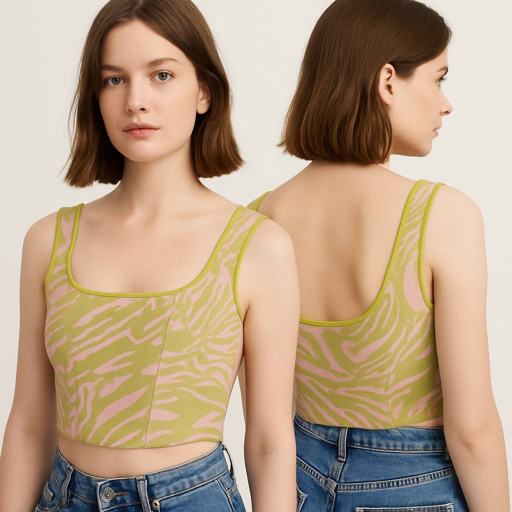 เสื้อครอปลายมินิมอลสีพาสเทล ZARA ราคา ถูกที่สุด ดีลบีเคเค