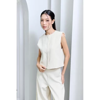 Lawyer Store | [5501285] เสื้อแขนกุดสไตล์มินิมอล เรียบหรู เสื้อแขนกุดดีไซน์เรียบง่าย ตัดเย็บพิถีพิถัน โทนสีสุภาพ