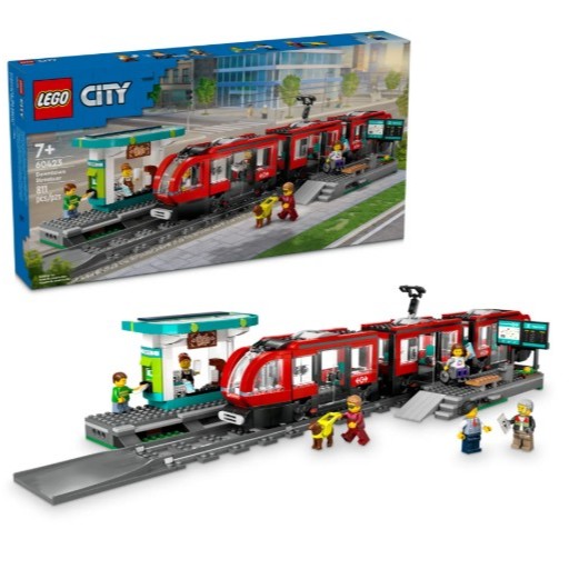 LEGO City Downtown Streetcar and Station 60423