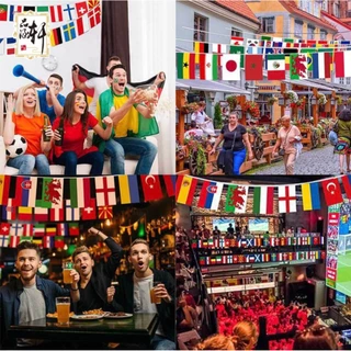 ธงราวบอลโลก 2026 FIFA World Cup 32/48/100ประเทศ ธงผ้า 20x28cm 14x21cm ฟุตบอลโลก