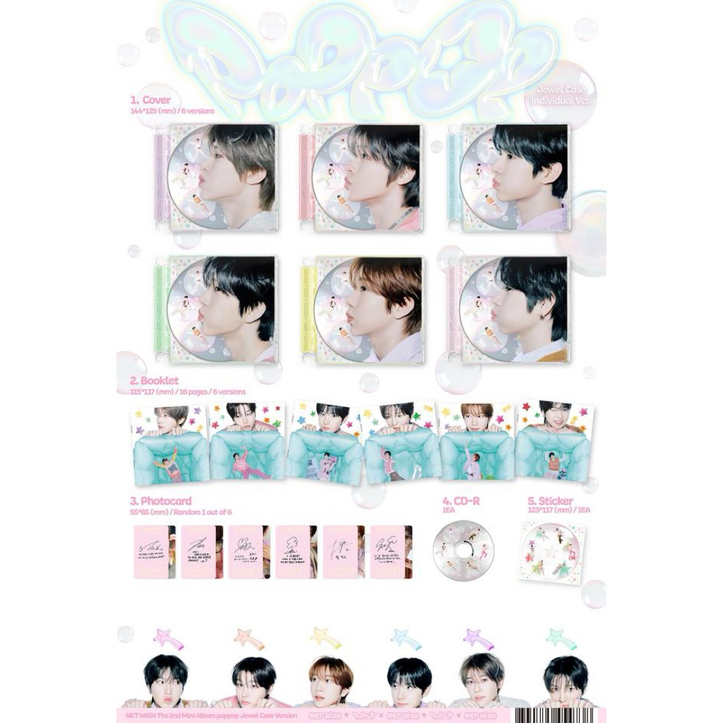 (พร้อมส่ง✨) NCT WISH – 2nd MINI ALBUM [ POPPOP ] (JEWEL CASE VER.) ราคา ถูกที่สุด ดีลบีเคเค แกลเลอรีภาพที่ 2