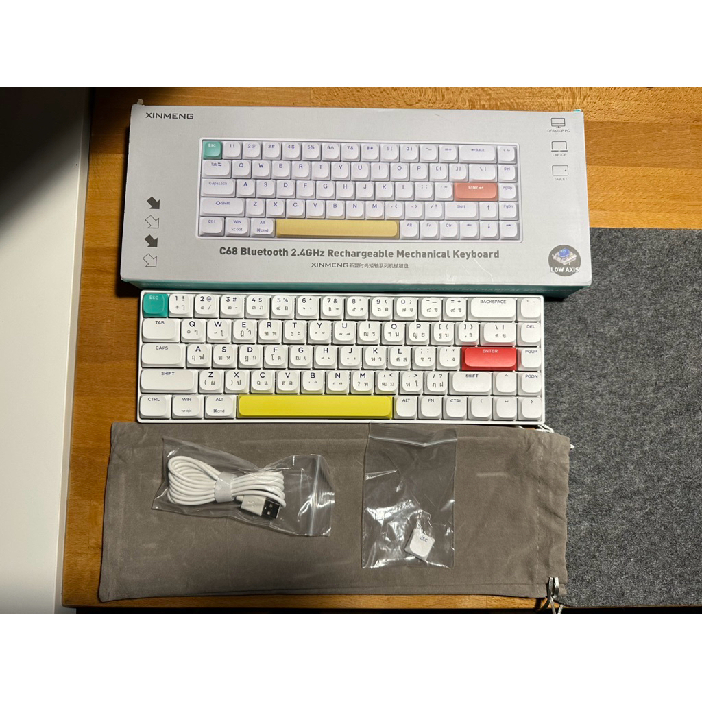 Xinmeng C68 low profile mechanical keyboard ไร้สาย