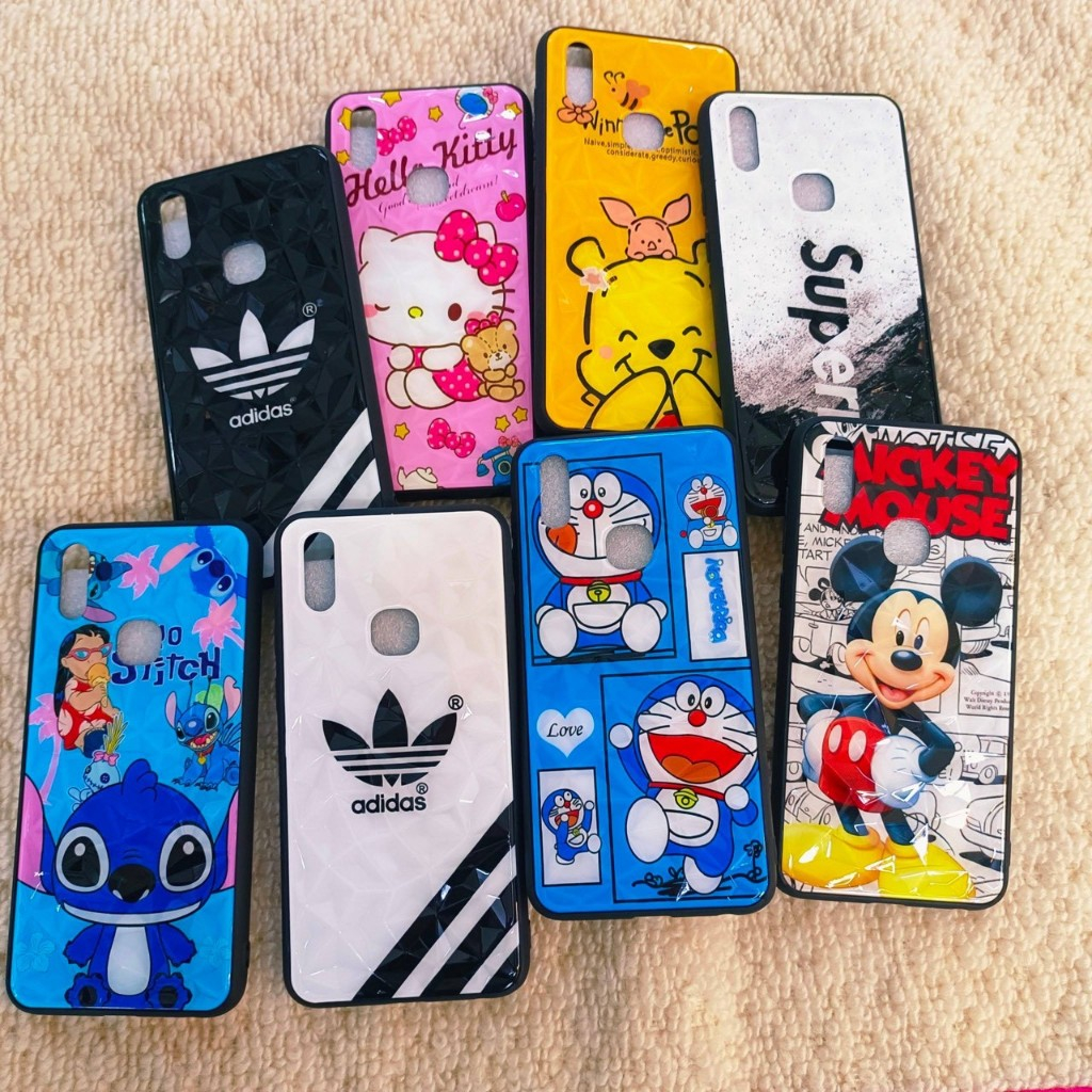 เคสมือถือ สำหรับ VIVO Y17 Y11 Y12 Y15 งานกระจก 3D กันกระแทกลายการ์ตูน ขอบนิ่มหลังแข็งลายสวย สินค้าพร้อมส่งจากไทย