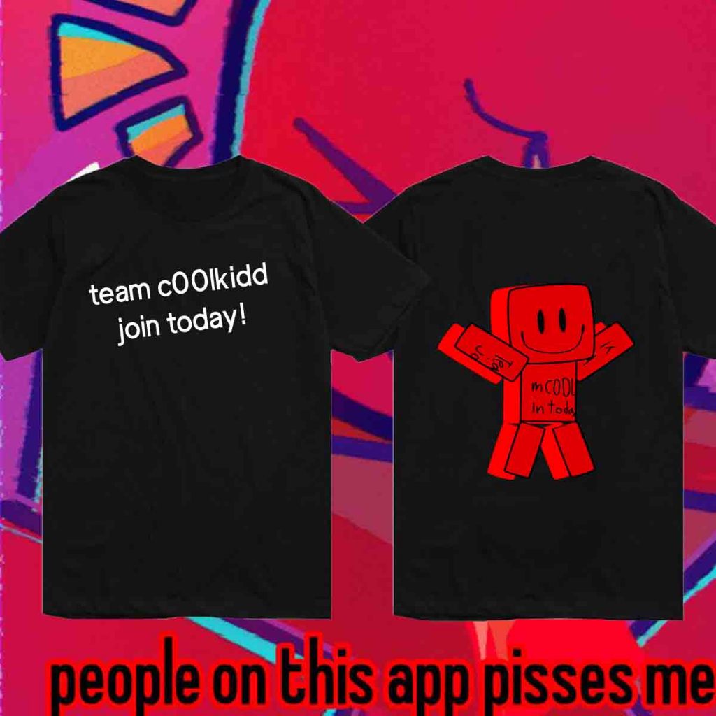 พร้อมส่ง ✨  ทีม c00lkidd เข้าร่วมในวันนี้ผู้ใหญ่เสื้อยืด, Roblox S-5XL