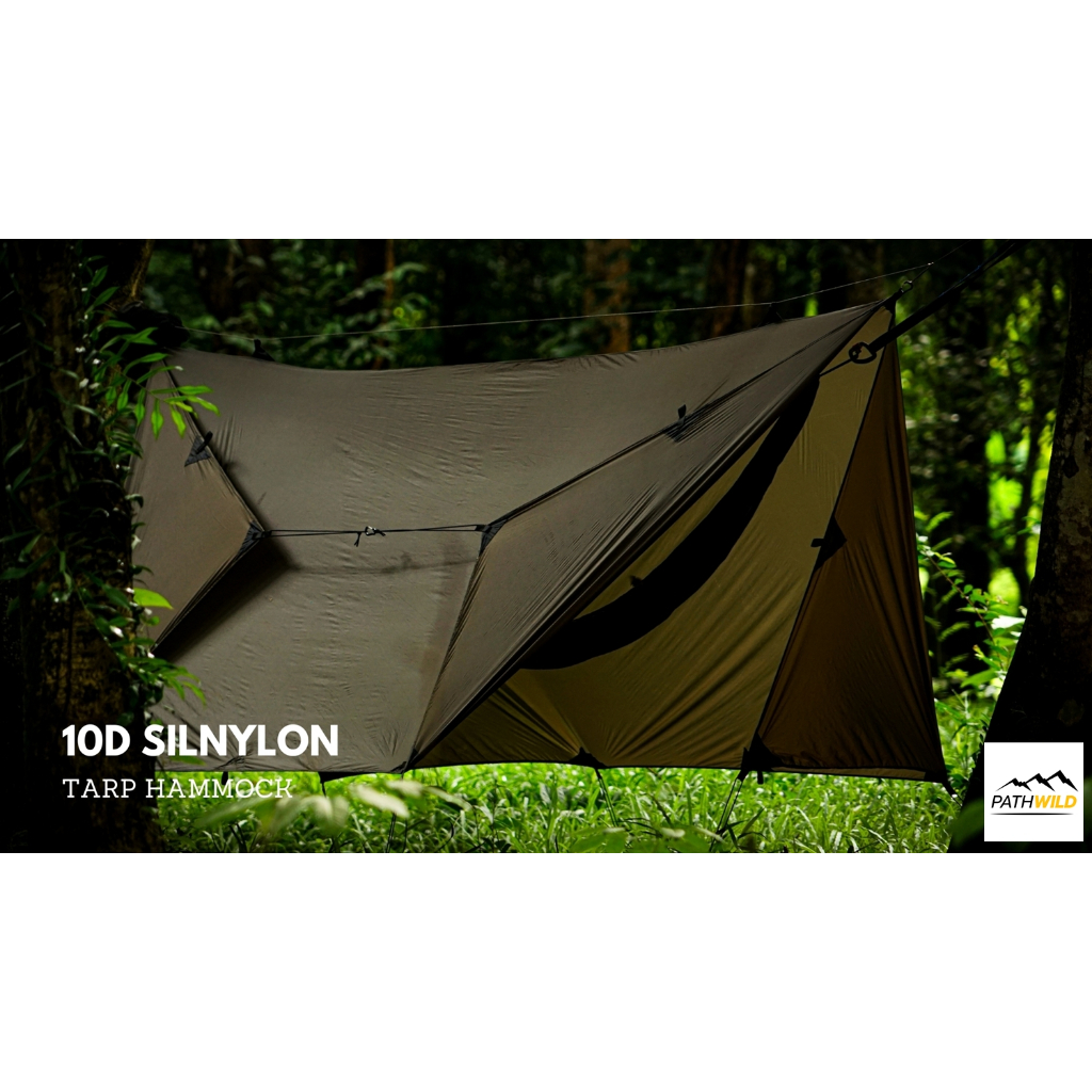 Flysheet Thai 10d Ripstop Silnylon 3.6x3 tarp hammock Double Silicone 2000mm. ฟลายชีท ทาร์ป กันฝนกันน้ำ