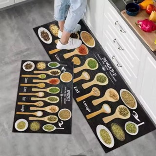 Kitchen mat set 2 ชิ้น เช็ตพรมปูห้องครัว ดักฝุ่น ดักเศษอาหาร…