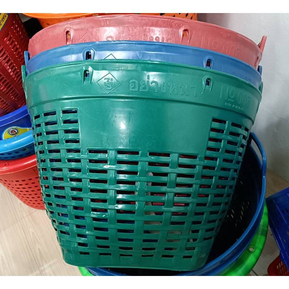เข่งพลาสติก เบอร์ 3 กว้าง 52cm สูง 39 cm. เหนียวนิ่ม HDPE เหนียวทนกว่า บรรจุ 25 กิโลกรัม