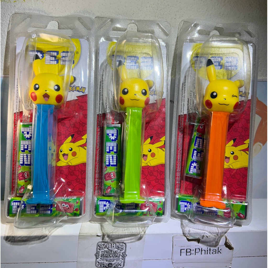 Pokemon Pez จากต่างประเทศ เซ็ต 3 ชิ้น
