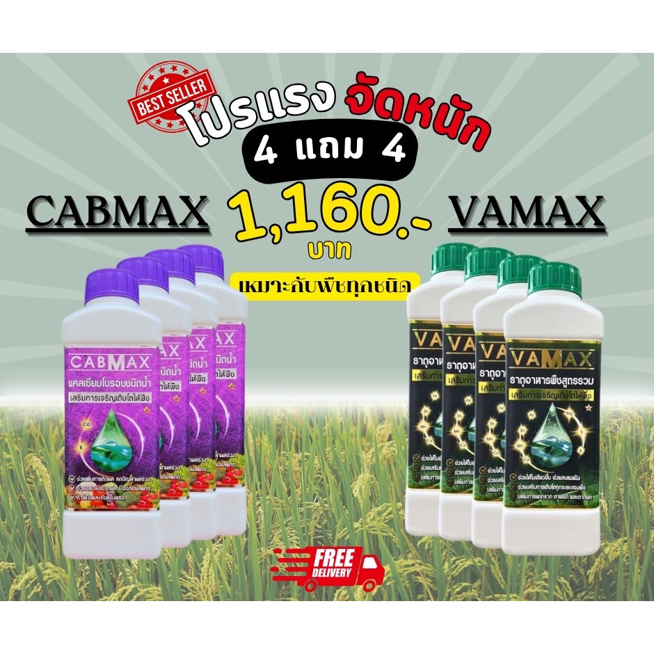 CABMAX แคลเซียมและโบรอนเข้มข้น + VAMAX ธาตุอาหารรวมเข้มข้น