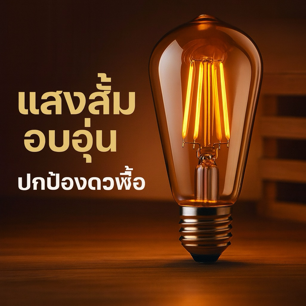 หลอดไฟวินเทจหลอดไฟเอดิสัน วินเทจE27 4W6W8Wไฟตกแต่ง ไฟสวน ไฟคาเฟ่