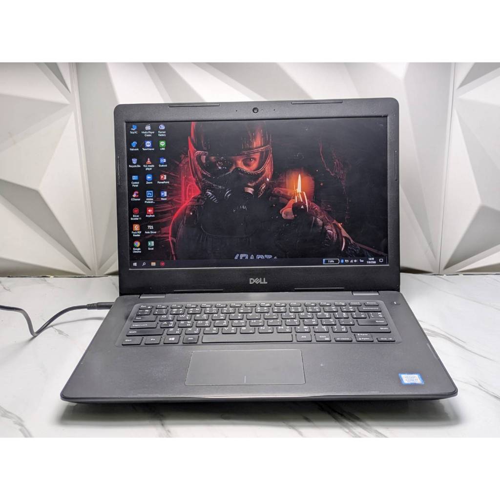 second hand notebook  Dell Latitude 3490  สเปก intel Core i7-8550U (gen8)  Ram 8 GB SSD 240 GB   การ