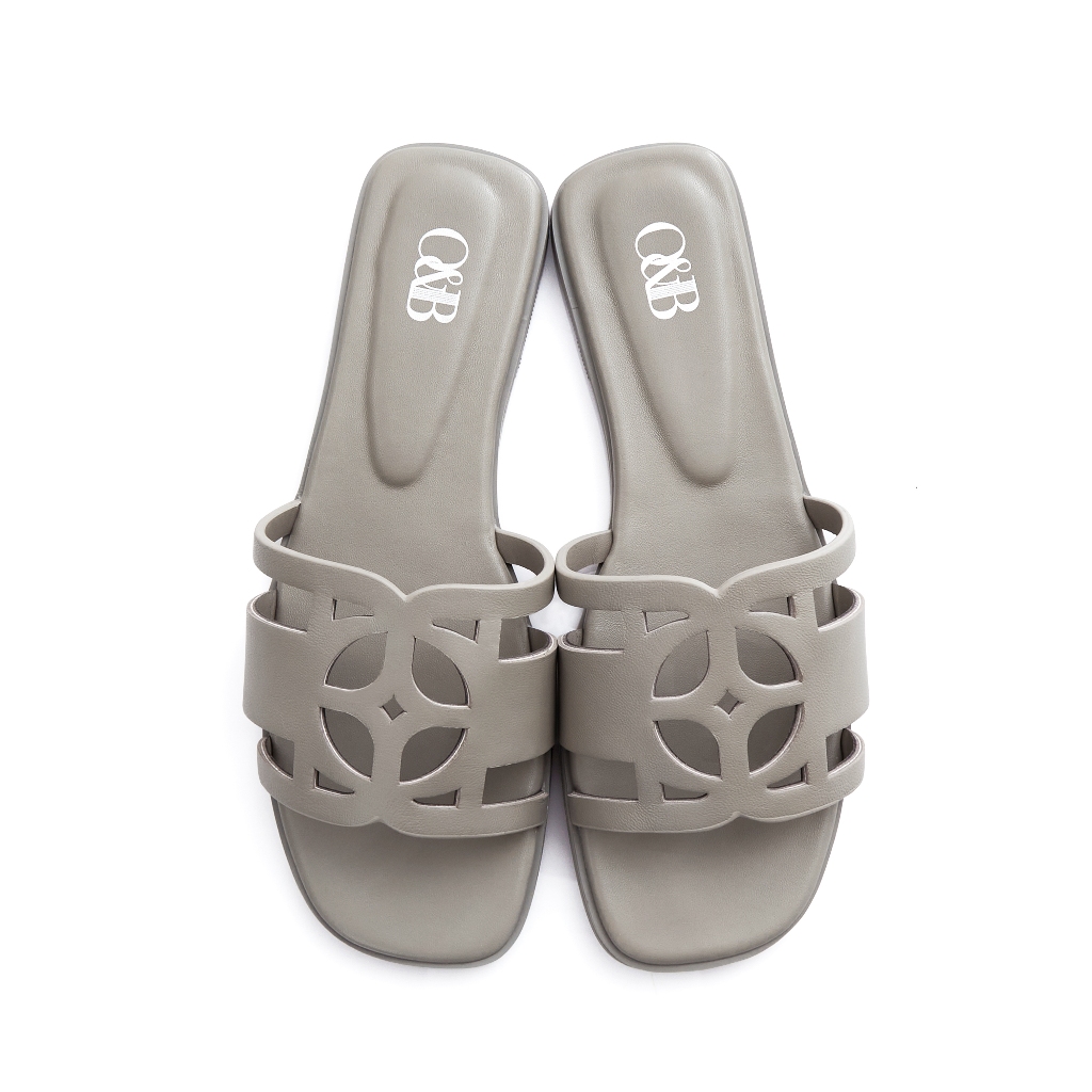 O&B รองเท้าหนังแพะ  รุ่น OANDB SANDALS IN STONE GREY-11148SG00683F_F5GYXX