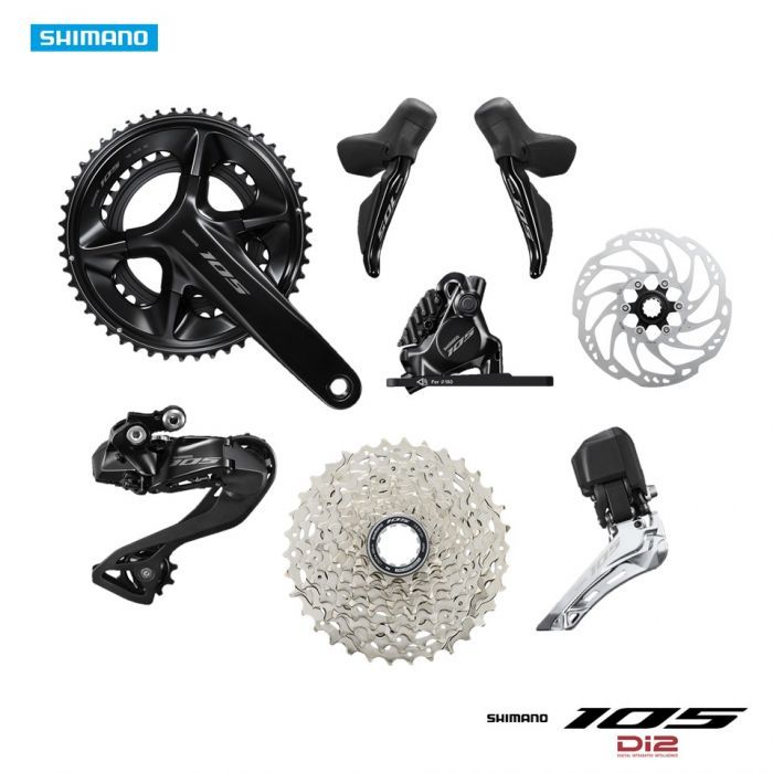 ชุดเกียร์ดิสเบรคไฟฟ้า Shimano 105 Di2 R7100 ประกันศูนย์ไทย 2 ปี