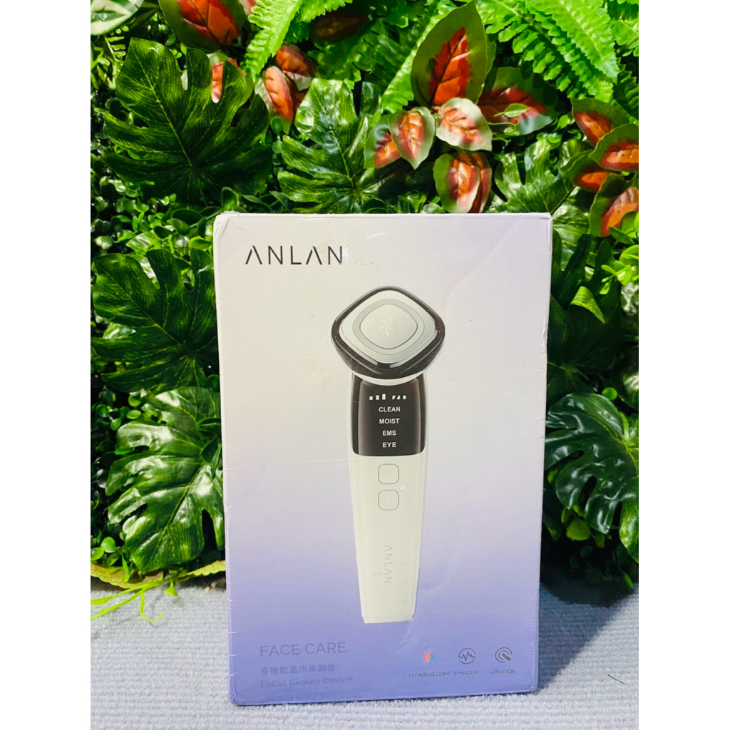 เครื่องนวดหน้า M8ผลักครีม ANLAN EMSเครื่องยกกระชับใบหน้า เครื่องนวดตา ช่วยทำความสะอาด  สกินแคร์หน้าข