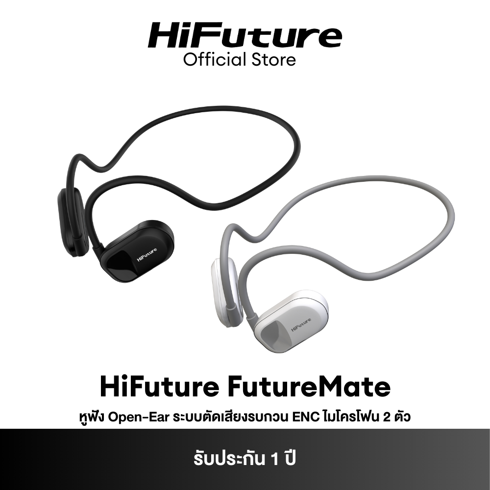 HiFuture FutureMate Mics ENC Air Conduction Headphones หูฟังไร้สายบลูทูธ ใช้งานกลางแจ้ง, ใช้งานสูงสุด 8 ชั่วโมง, รับประก