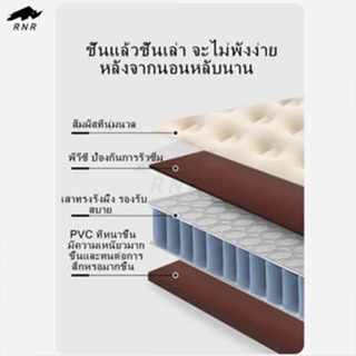 ที่นอนเป่าลม ขนาด เตียงเป่าลม ที่นอนแคมป์ปิ้ง สีน้ำเงิน Flocked Air Bed ที่นอนเป่าลม 2 3 4.5 5 6ฟุต