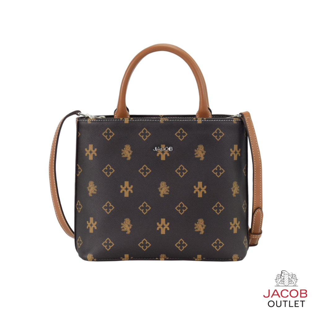 JACOB กระเป๋าถือสตรี ดีไซน์ลายสิงห์ผสมผสานลายไทย รุ่น 40638P