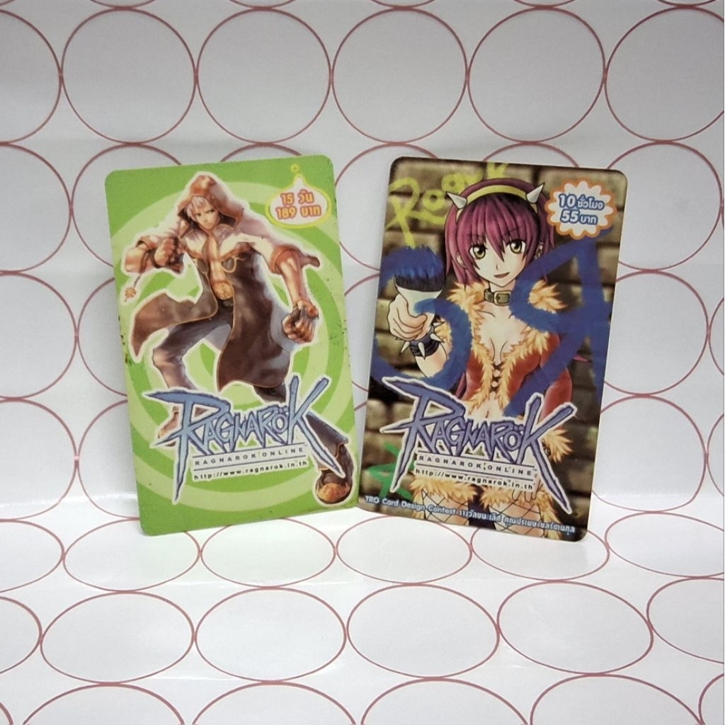 การ์ดลายเกมส์ Ragnarok Online 2 ใบ ของสะสม