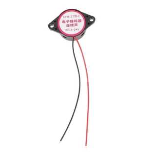 SFM-27 สีดำ/สีขาว DC3-24V Active Buzzer Electronics บัซเซอร์ ออด สัญญาณเสียงเตือน เสียงดังยาวต่อเนื่อง 3-24VDC L336