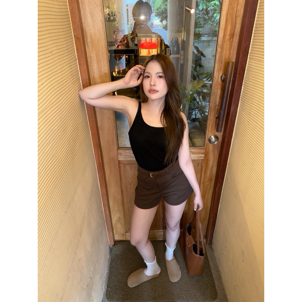 🤎Polar.bkk || กางเกงขาสั้นสีน้ำตาล