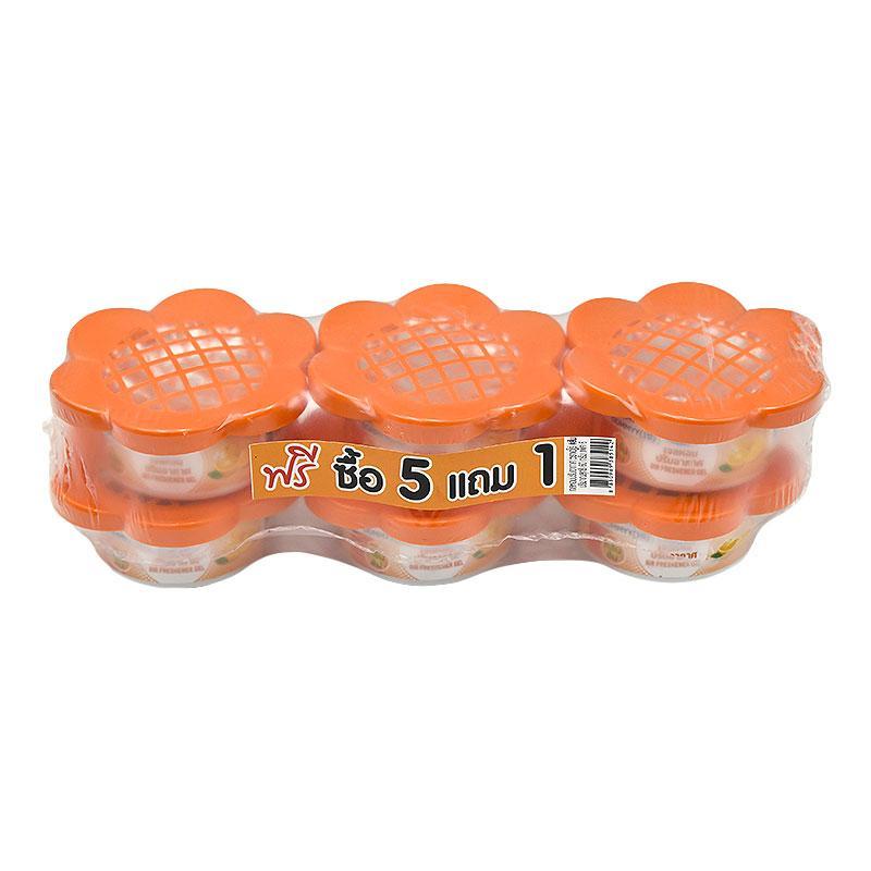 เจลหอมปรับอากาศ กลิ่น ส้ม 60 ก. แพค 6 ชิ้น ตราเอโร่  / Air Freshener Gel : Orange scent 60 g. x 6 pcs. aro Brand