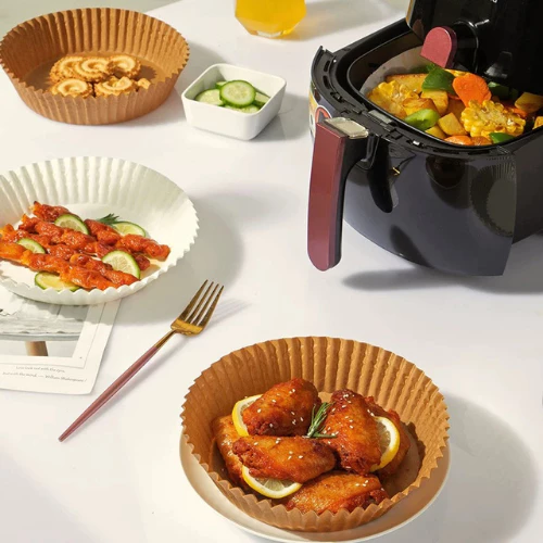 🍟 กระดาษรองหม้อทอด Airfryer (30/50/100 แผ่น) แบบใช้แล้วทิ้ง กันน้ำมัน ไม่ติดอาหาร ทรงกลม ทรงเหลี่ยม thumbnail 4