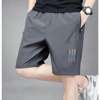 ACHSAWAKE กางเกงขาสั้นผู้ชายนั้น เรียบง่าย มีสายรัด ยืดหยุ่นได้ สไตล์สปอร์ต ทันสมัย และสวมใส่สบาย