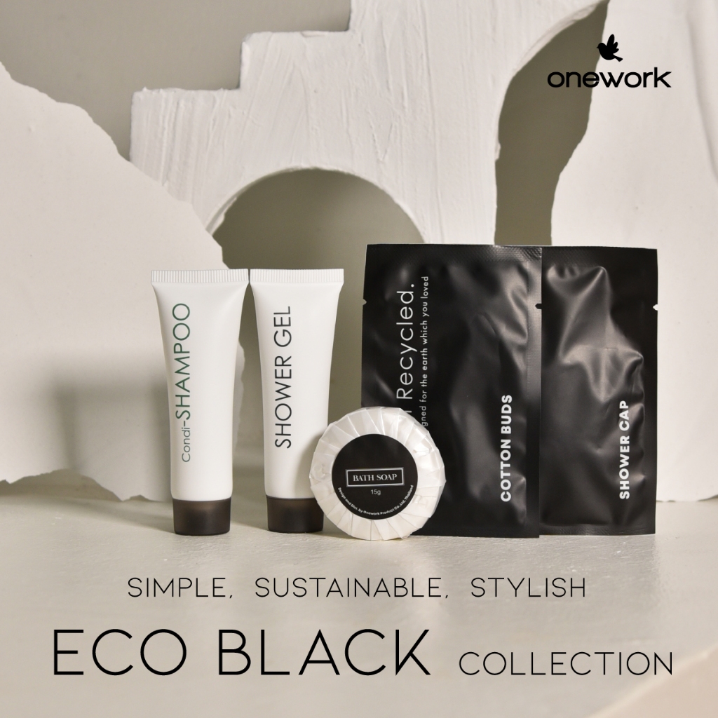 Onework [Eco Black อีโค่แบล็ค] Bio Hotel Amenities - GRS ซองพลาสติกรีไซเคิล วันเวิร์คของใช้โรงแรม