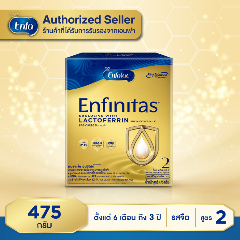 Enfinitas อินฟินิทัส สูตร 2 นมผง สำหรับเด็ก 6 เดือน - 3 ปี ขนาด 475 กรัม  ( 4 กล่อง )MG - รูปที่ 3