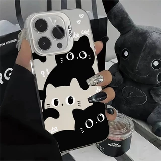 เคสไอโฟน 16 สำหรับ iPhone 13 15 11 12 14 Pro Max XR X XS MAX 15 7 16 8 Plus กราฟฟิตี้สุดสร้างสรรคสาวน้อยน่ารักหม