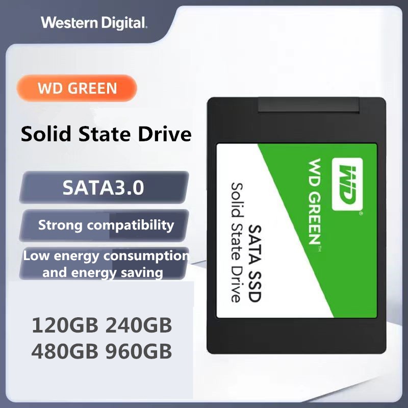 WD GREEN SSD SATAIII ความจุ 120GB/240GB/480GB/960GB (ความเร็ว 545MB/s) ประกัน 3 ป