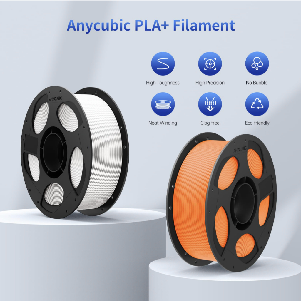 ANYCUBIC 3D เครื่องพิมพ์ PLA+ Multicolor Filament 1.75 มม.1 กก./ม้วนพลาสติกวัสดุสิ้นเปลืองสําหรับ FDM 3D เครื่องพิมพ์