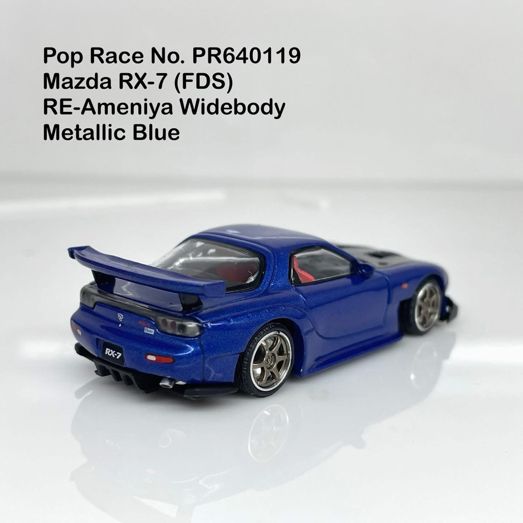 Pop Race   No. PR640119   Mazda RX-7 (FDS) RE-Ameniya Widebody Metallic Blue