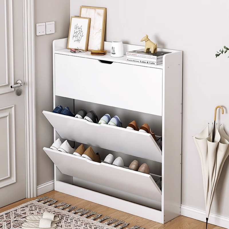 UPSEN ตู้เก็บรองเท้า ตู้รองเท้า อุปกรณ์ที่มีหลายช่อง ไม้ กว้าง 50/80/100cm ความกว้าง ตู้เก็บรองเท้าShoe Rack Cabinet - รูปที่ 7