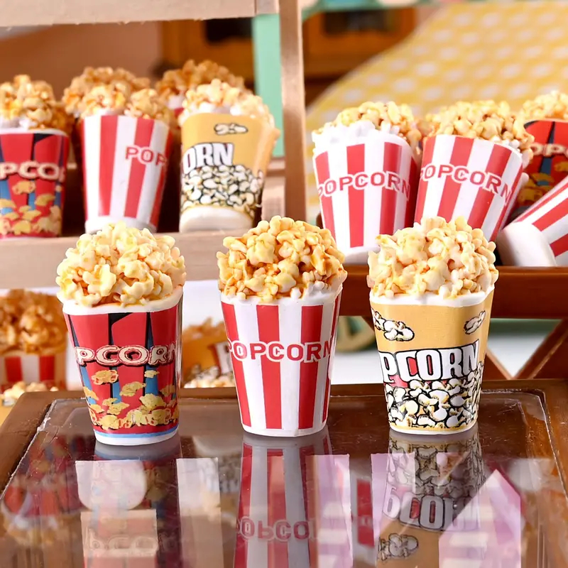 wyWISH ป๊อปคอร์นจิ๋ว โมเดลขวดป๊อปคอร์น พร๊อพ ของจิ๋วแต่งฉาก Popcorn miniature