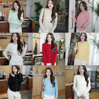 (ไม่ผลิตเพิ่ม)เสื้อไหมพรมคาร์ดิแกนผู้หญิง ลายเปีย สีดำ ผ้านุ่ม ใส่สบาย ใส่ทำงาน รุ่น Vivian Cardigan by BEMYCHIC