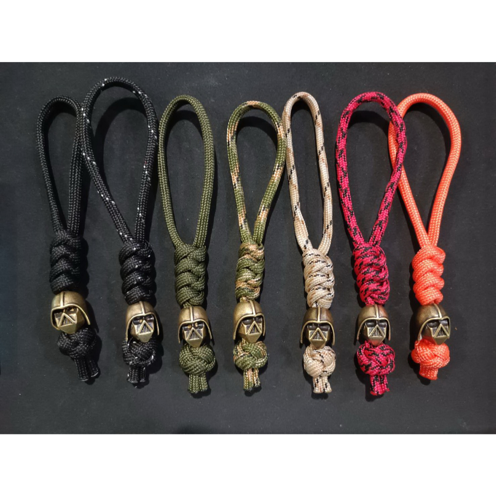 ลูกปัด ลูกปัท ลูกปัดทองเหลือง Darth Vader knife bead, Paracord beads สำหรับร้อยสายแลนยาร์ด พวงกุญแจ เครื่องประดับ ฯ